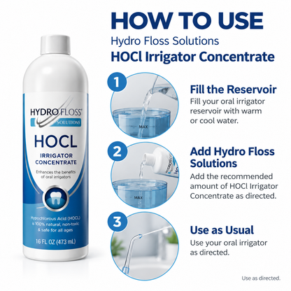 Hydro Floss Solutions HOCl Oral Irrigator Concentrate