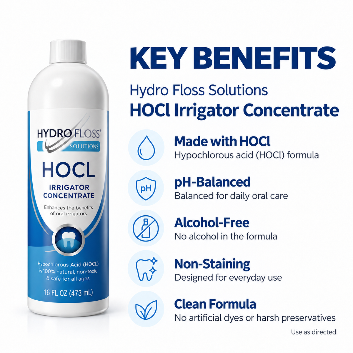 Hydro Floss Solutions HOCl Oral Irrigator Concentrate