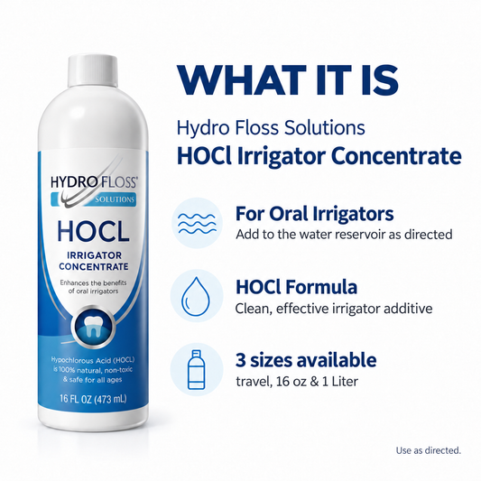 Hydro Floss Solutions HOCl Oral Irrigator Concentrate
